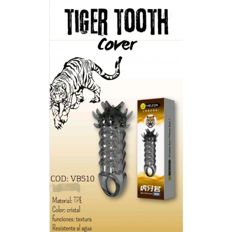 Funda para pene con dientes de tigre