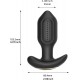 Vibrador anal de silicona líquida negra APP